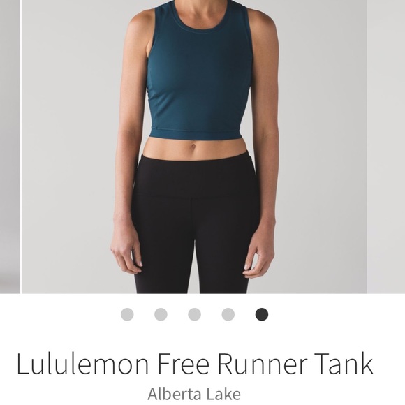 Lululemon free runner crop tank top Alberta Lake - Picture 2 of 15
